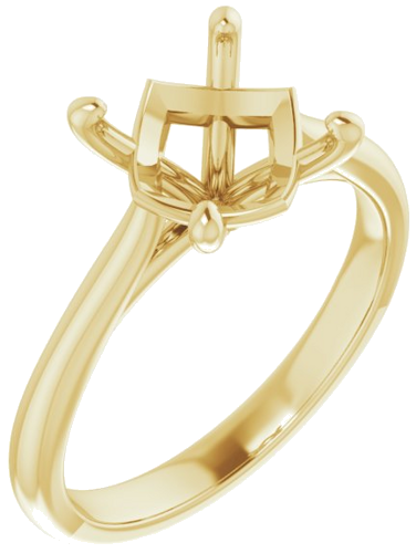 14K Yellow 8.8 mm Round Solitaire Engagement Ring Mounting (1)