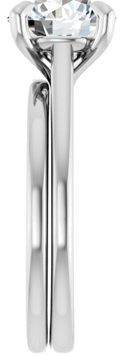 Sužadėtuvių Žiedas „Solitaire“ 585 Baltojo Aukso Round 8.2mm (9)