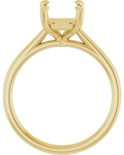 Sužadėtuvių Žiedas „Solitaire“ 750 Geltonojo Aukso Emerald 9mm x 7mm (2)