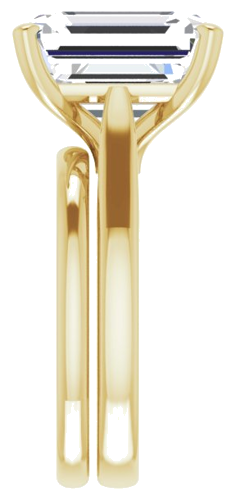 Sužadėtuvių Žiedas „Solitaire“ 585 Geltonojo Aukso Emerald 12mm x 10mm (9)