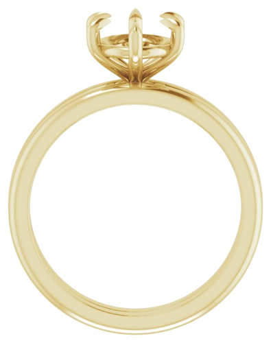 14K Yellow 9x7 mm Oval Solitaire Engagement Ring Mounting (7)