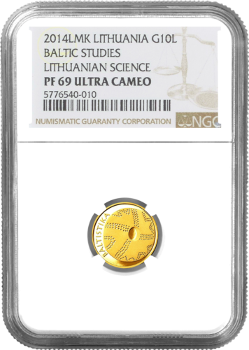 2015 Baltistica Lithuania 10 litas gold coin PF 69 ULTRA CAMEO (1)