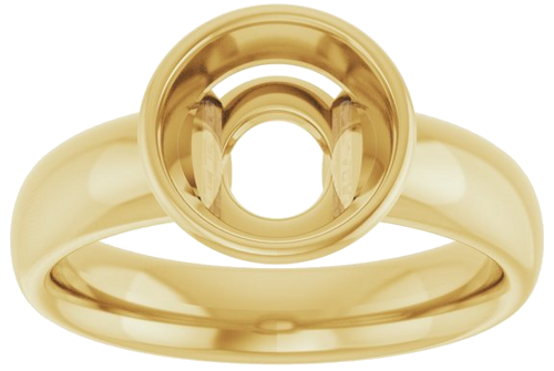14K Yellow 8.2 mm Round Engagement Ring Mounting (3)