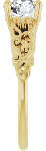 Sužadėtuvių Žiedas „Solitaire“ 585 Geltonojo Aukso Round 6.5mm (9)