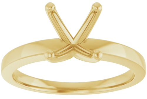 Sužadėtuvių Žiedas „Solitaire“ 585 Geltonojo Aukso Oval 9mm x 7mm (3)