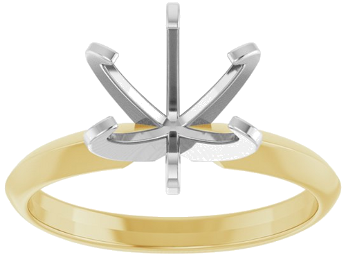 Sužadėtuvių Žiedas „Solitaire“ 585 Baltojo Ir Geltonojo Aukso Round 8.2mm (3)