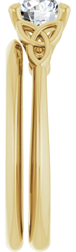 14K Yellow 6.5 mm Round Solitaire Engagement Ring Mounting (9)