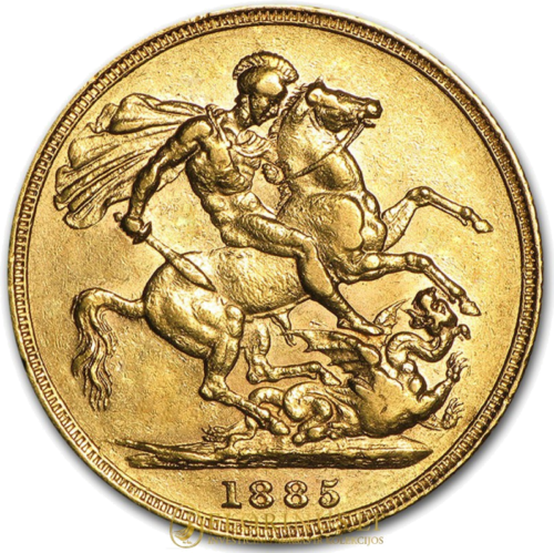 Соверен королевы Виктории Великобритания золотая монета (2)