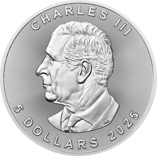 1 oz Kļavas lapa 2025 Kanādas sudraba monēta (2)