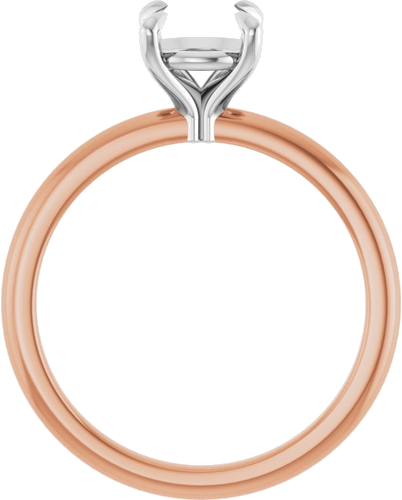 Sužadėtuvių Žiedas 585 Baltojo Ir Rožinis Aukso Round 7mm (2)