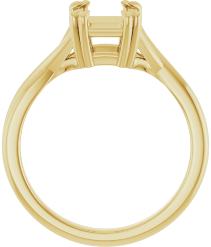 Sužadėtuvių Žiedas „Solitaire“ 585 Geltonojo Aukso Emerald 8mm x 6mm (2)