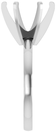 14K White 9.6-10.0 mm Round Solitaire Engagement Ring Mounting (4)