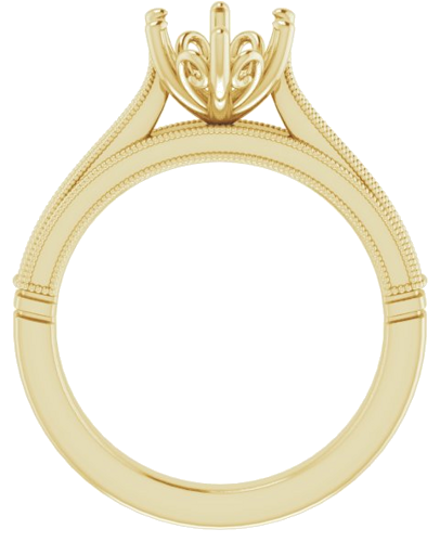 Sužadėtuvių Žiedas „Solitaire“ 585 Geltonojo Aukso Oval 9mm x 7mm (2)