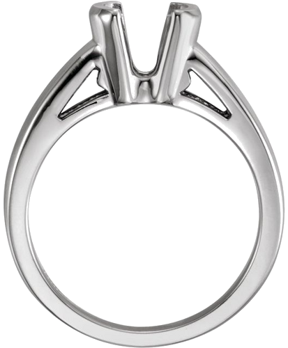 Sužadėtuvių Žiedas „Half Bezel Solitaire“ 585 Baltojo Aukso Round 6.5mm (2)