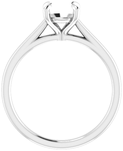10K White  6.5 mm Round Solitaire Engagement Ring Mounting (2)