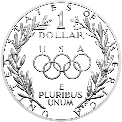 1988 Seoul Olympics USA 1 Dollar Silver Coin (2)