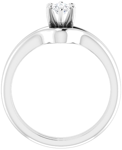14K White  8x4 mm Marquise Solitaire Engagement Ring Mounting (7)