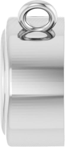 14K White 5 mm Round Bezel Set Necklace Center (3)