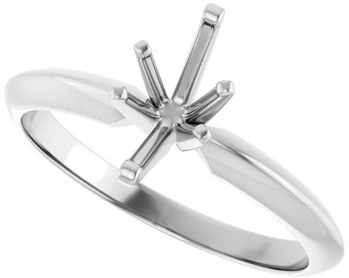 14K White Marquise 6-Prong Light Solitaire Engagement Ring Mounting (5)