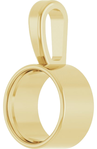 14K Yellow 6.5 mm Round Bezel-Set Solitaire Pendant Mounting (2)