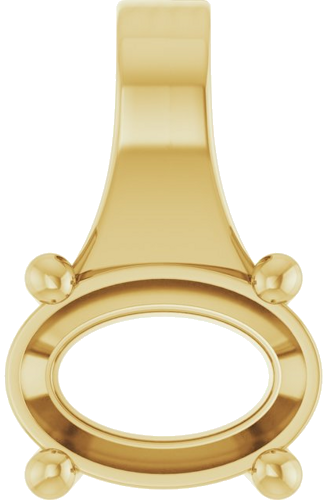 Pakabukas „Solitaire“ 585 Geltonojo Aukso Oval 7mm x 5mm (1)