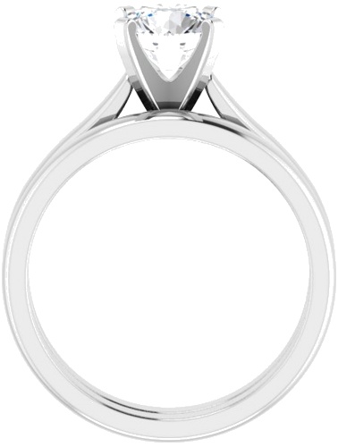 14K White 7 mm Round Solitaire Engagement Ring Mounting (6)