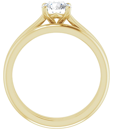 14K Yellow 6 mm Round Solitaire Engagement Ring Mounting (7)