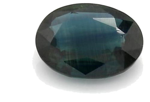 1.24 carat BLUE BRILLIANTSTEP cut Oval Safyras (1)