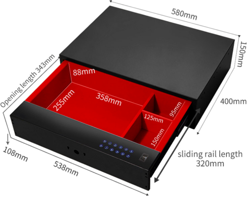 Išmanusis seifinis stalčius Intelligent Drawer Safe (3)
