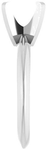 14K White 8x6 mm Oval Solitaire Engagement Ring Mounting (4)