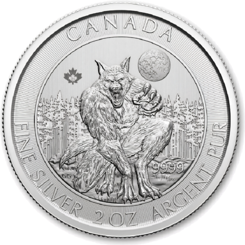 2 oz Creatures of North Werewolf 2021 Canada Silver Coin (1)