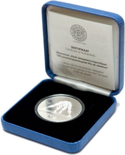 2016 Estija XXXI Olimpinės žaidynės Rio De Žaneire 10 eurų sidabrinė moneta (3)