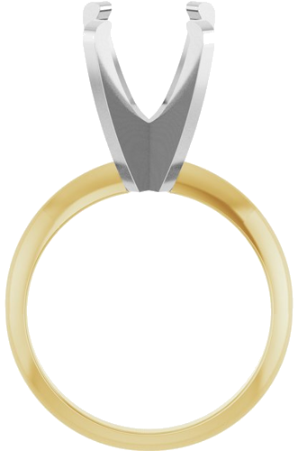 Sužadėtuvių Žiedas „Solitaire“ 585 Baltojo Ir Geltonojo Aukso Oval 12mm x 10mm (2)