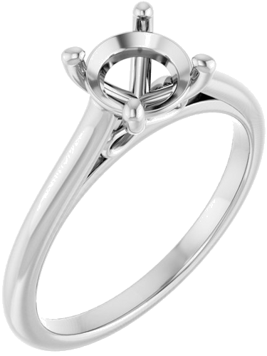 Sužadėtuvių Žiedas „Infinity-Inspired“ 585 Baltojo Aukso Round 6.5mm (1)