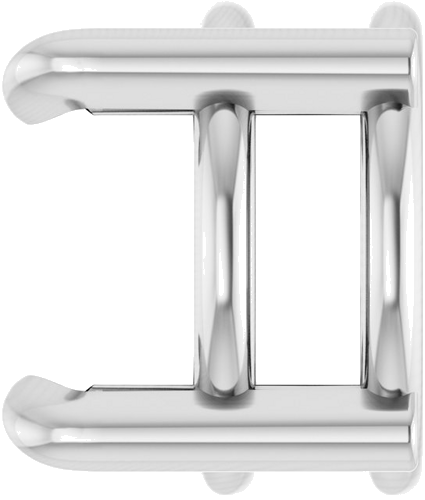 Pakabukas „Solitaire Slide“ 585 Baltojo Aukso Round 7mm (3)