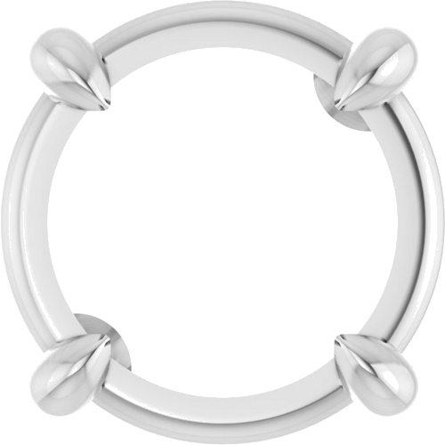 14K White 6.5 mm Round Pendant Mounting (1)