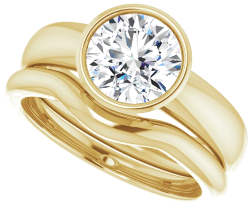 14K Yellow 7.4 mm Round Engagement Ring Mounting (10)