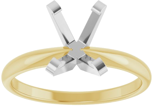 Sužadėtuvių Žiedas „Solitaire“ 585 Baltojo Ir Geltonojo Aukso Emerald 8mm x 6mm (3)