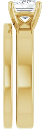 Sužadėtuvių Žiedas „Solitaire“ 585 Geltonojo Aukso Emerald 8mm x 6mm (9)