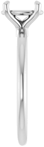 Sužadėtuvių Žiedas 585 Baltojo Aukso Oval 8mm x 6mm (4)