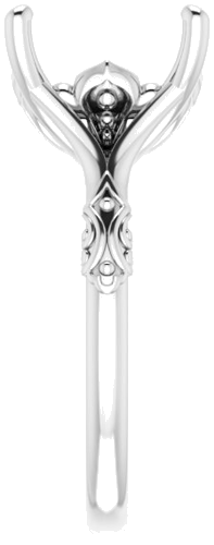Sužadėtuvių Žiedas „Solitaire Split Shank“ 925 Sidabro Round 12mm (4)
