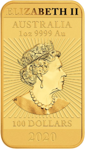 1 oz Drakonas 2020 Australija auksinė moneta (Stačiakampė) (2)