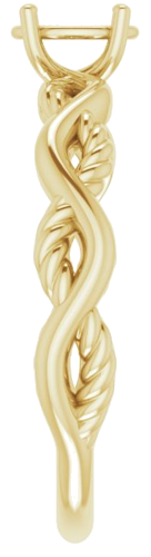 Sužadėtuvių Žiedas „Infinity-Inspired“ 417 Geltonojo Aukso Oval 6mm x 4mm (4)