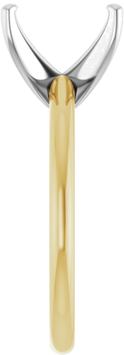 14K Yellow   White  9x7 mm Emerald Solitaire Engagement Ring Mounting (4)