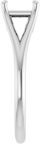 14K White 5.5 mm Square Solitaire Engagement Ring Mounting (4)