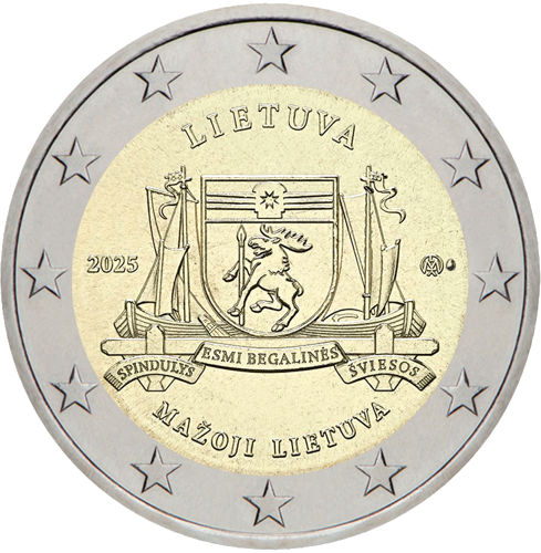 2025 Lietuva Mazā Lietuva 2 eiro monēta (1)