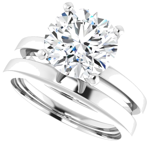 Sužadėtuvių Žiedas „Solitaire“ 950 Platinos Round 9mm (10)