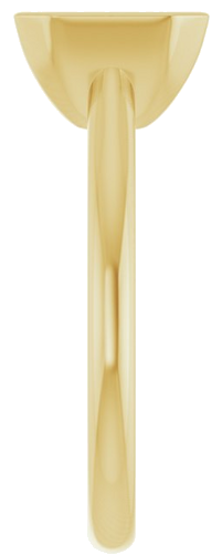 Sužadėtuvių Žiedas „Half Bezel Solitaire“ 585 Geltonojo Aukso Emerald 9mm x 7mm (4)