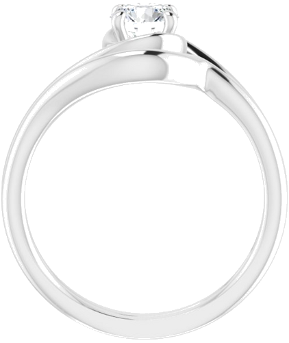 14K White 5.2 mm Round Engagement Ring Mounting (7)