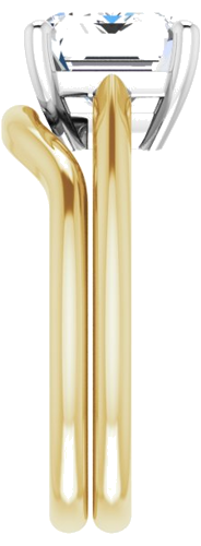 Sužadėtuvių Žiedas „Solitaire“ 585 Baltojo Ir Geltonojo Aukso Emerald 10mm x 8mm (9)